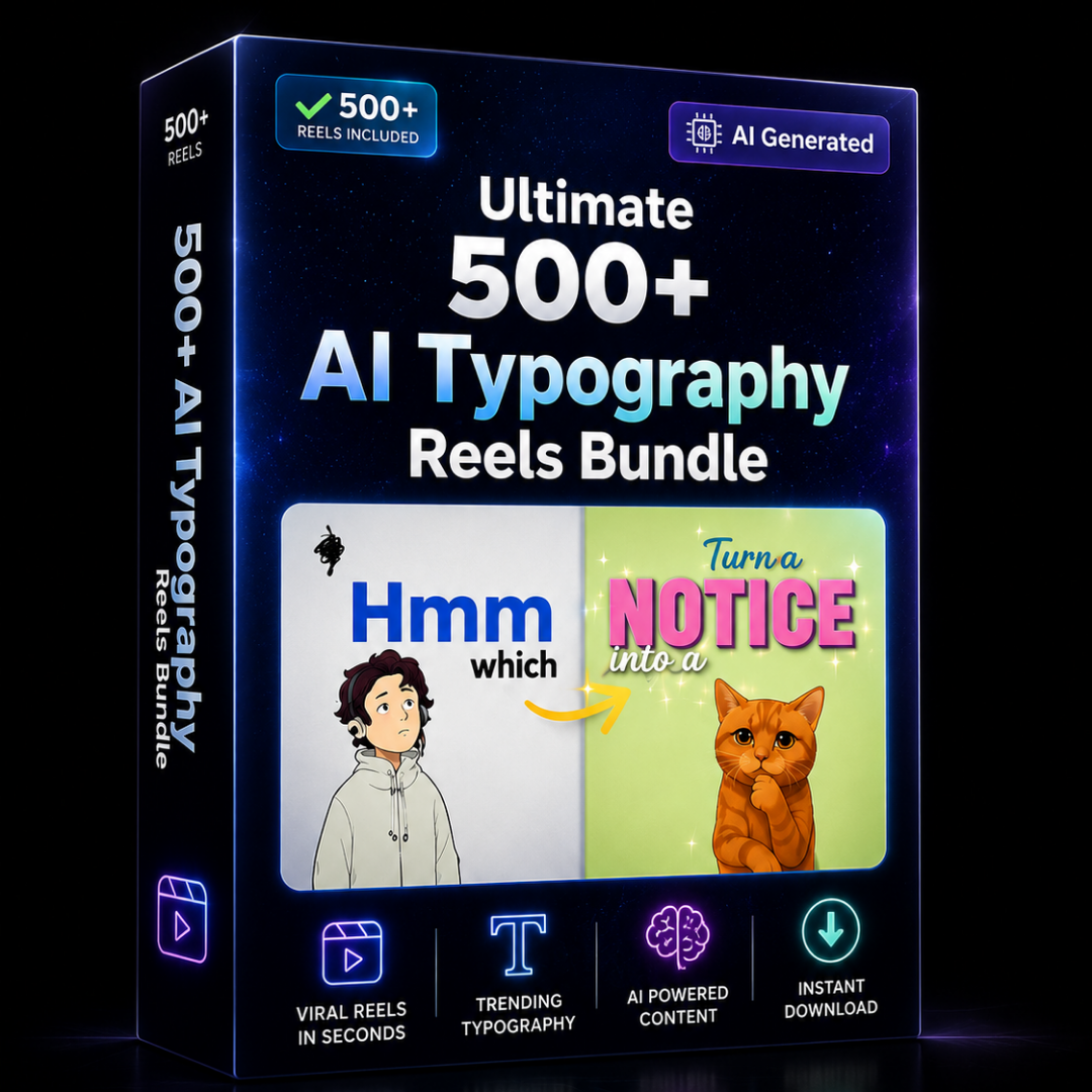 500+ AI Typography Reels Bundle