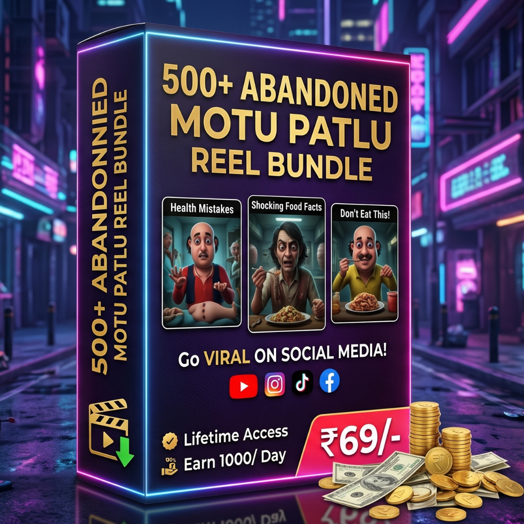 500+ AI Abandoned Motu-Patlu Reels Bundle