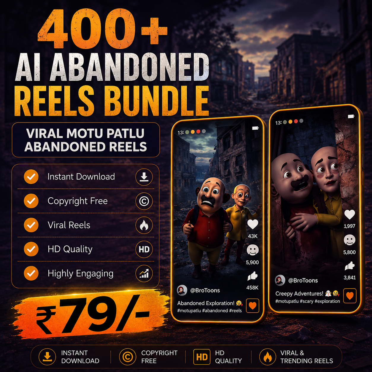 400+ AI Abandoned Reels Bundle