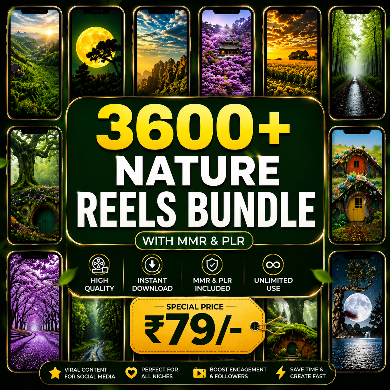 3600+ Viral Nature Reels Bundle
