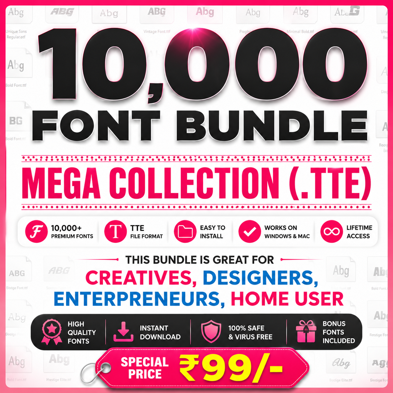 10000+ Huge Collection of Fonts By Digi Improvement
