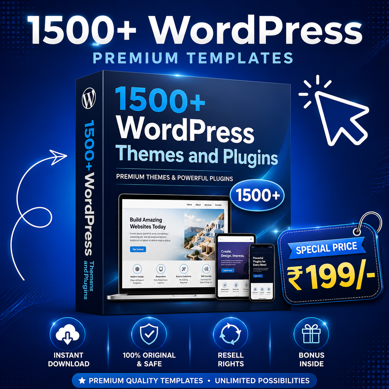 1500+ Premium Wordpress Plugins & Themes Bundle