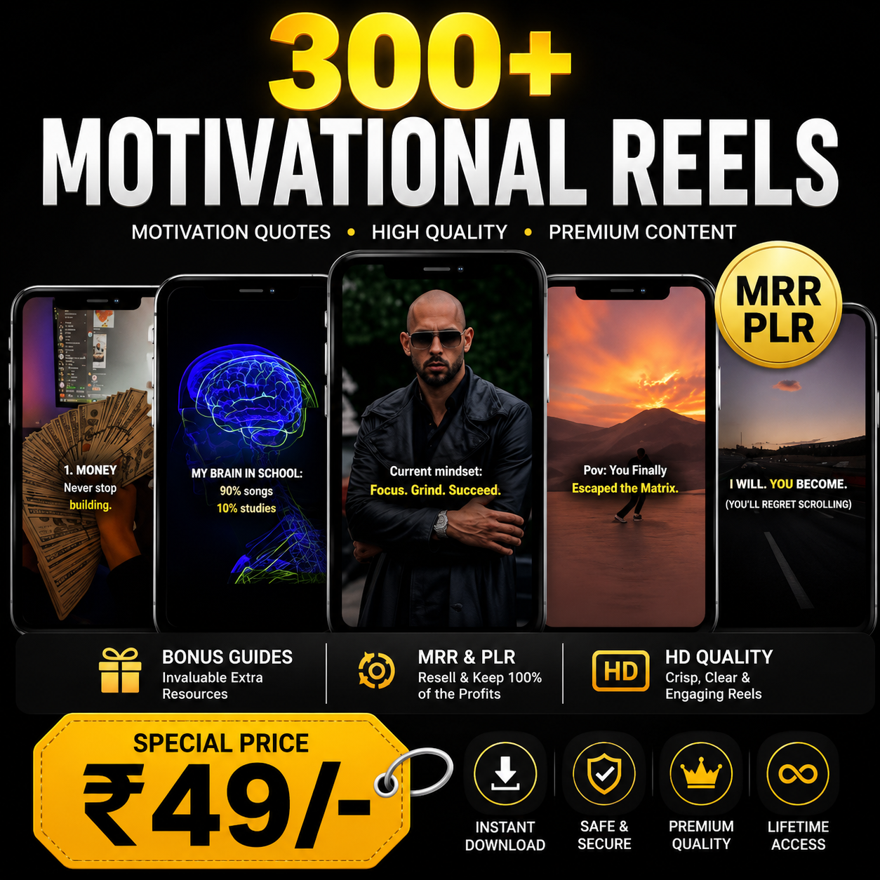 300+ Premium Motivational Reels Bundle