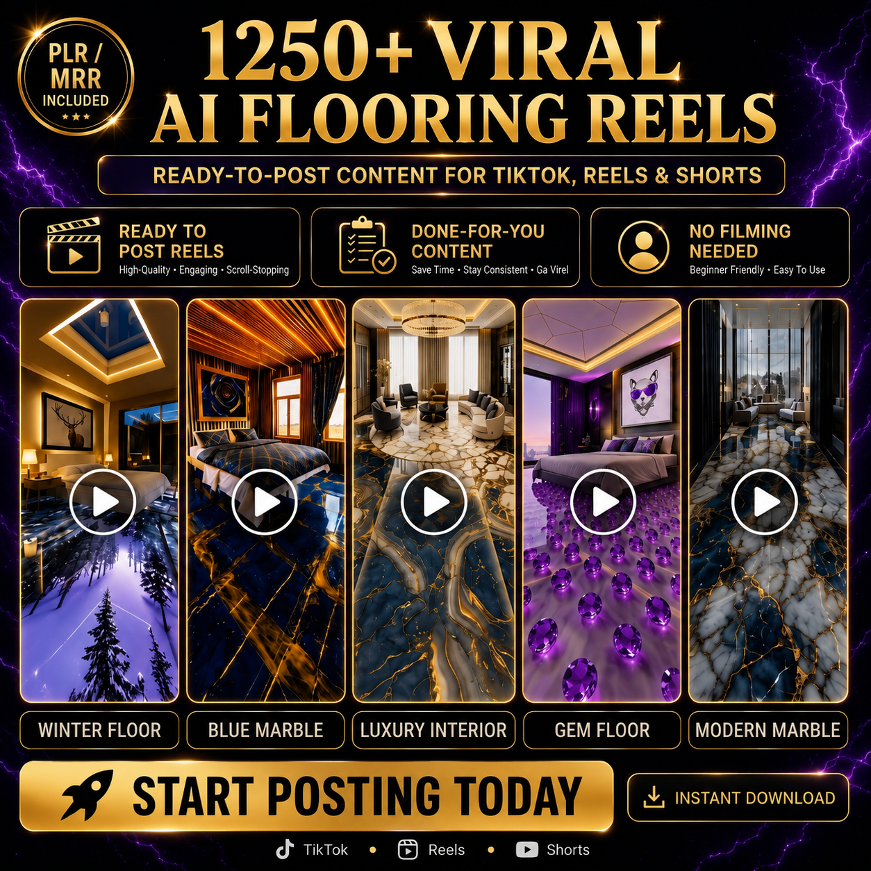 1250+ AI Floor Transformation Reels Bundle