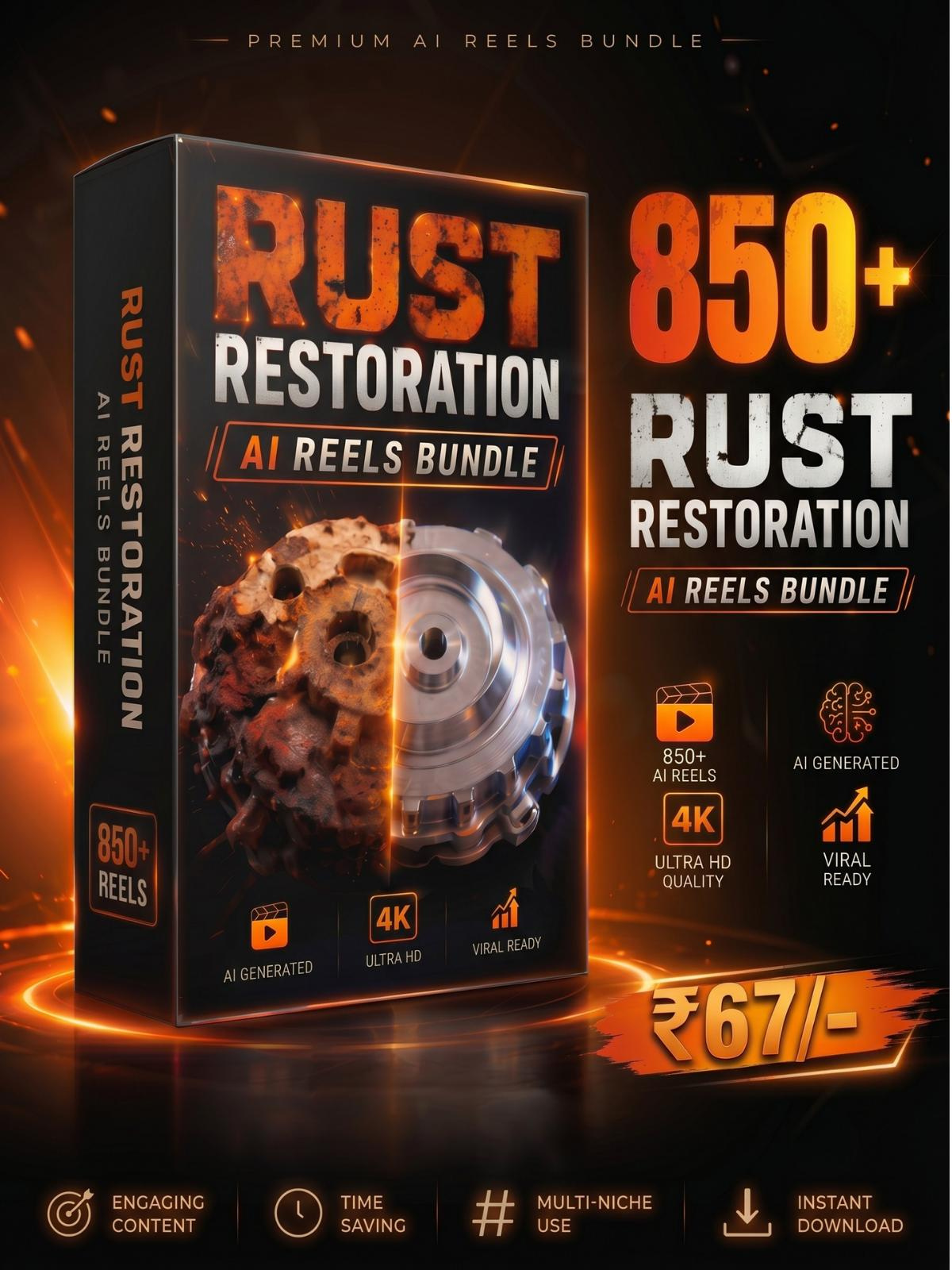 850+ AI Rust Restoration Reels Bundle