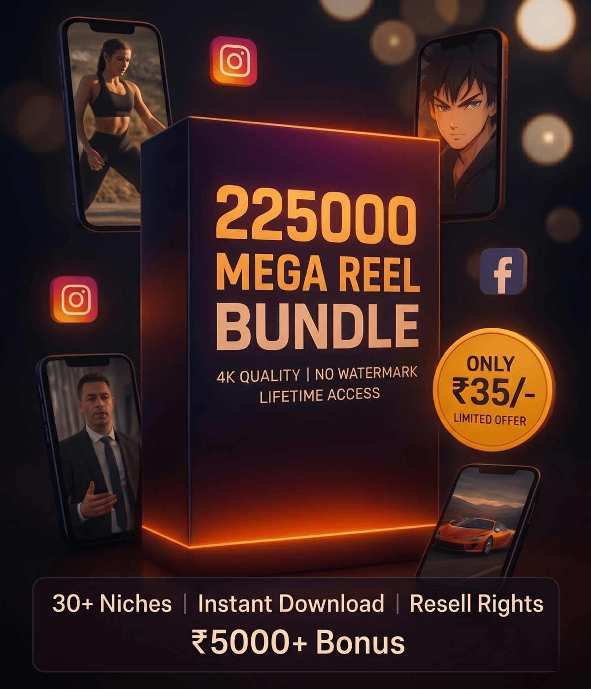 225K+ READY-TO-POST MEGA REELS BUNDLE