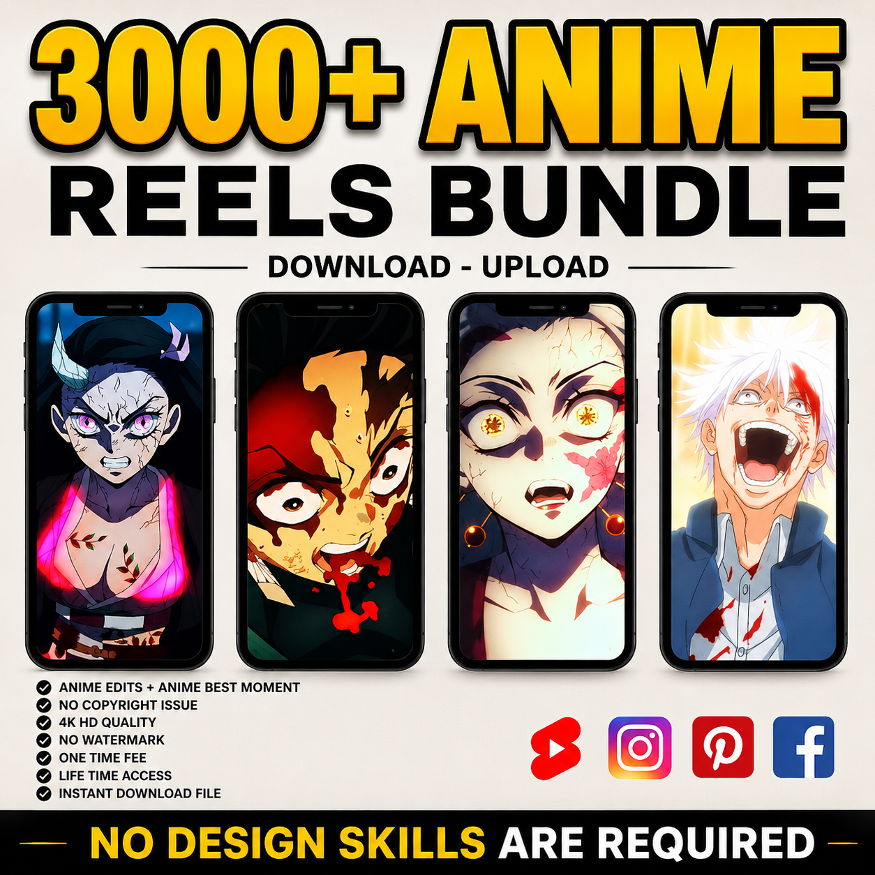 3000+ Anime Edits Reels Bundle