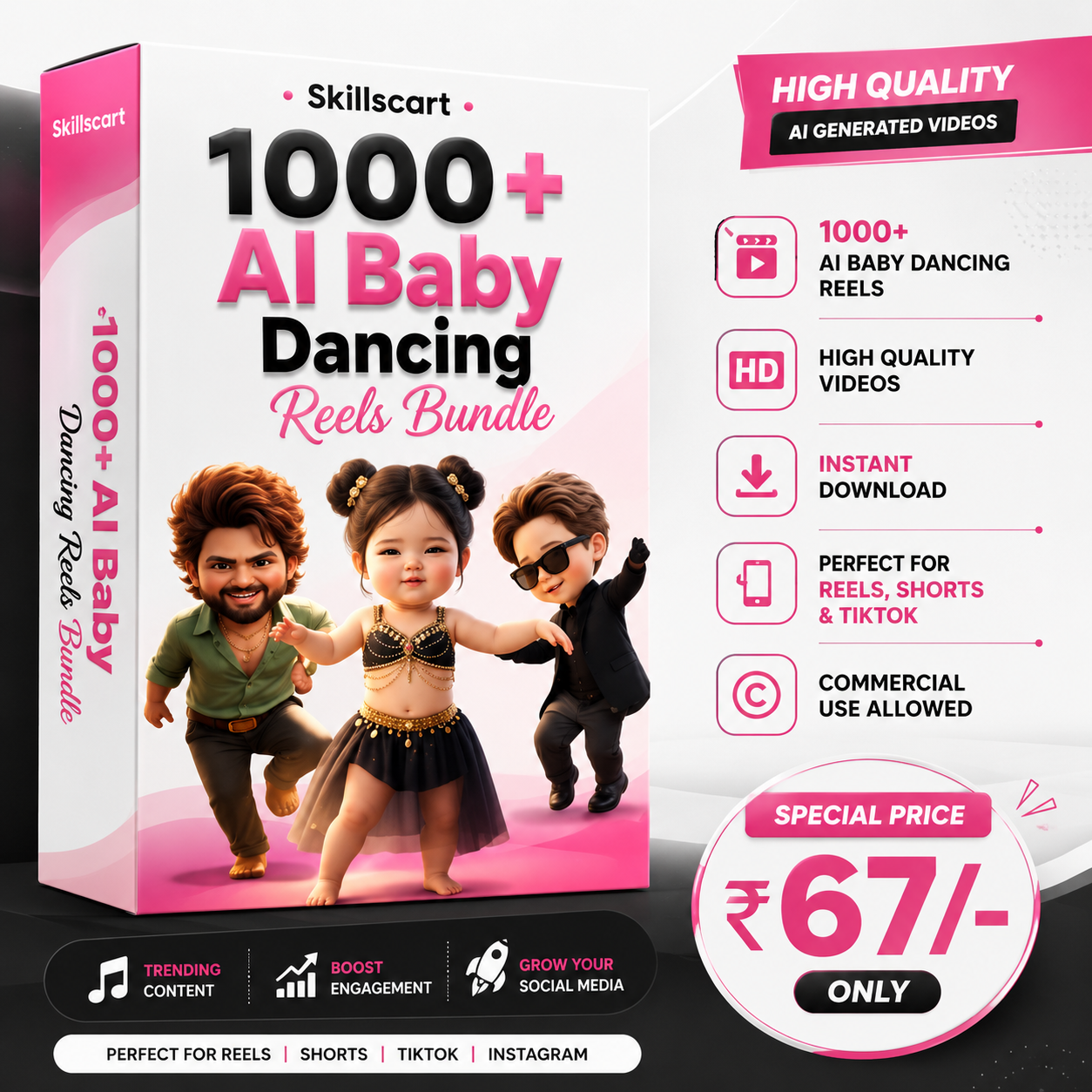 1000+ Trending AI Dancing Reels Bundle