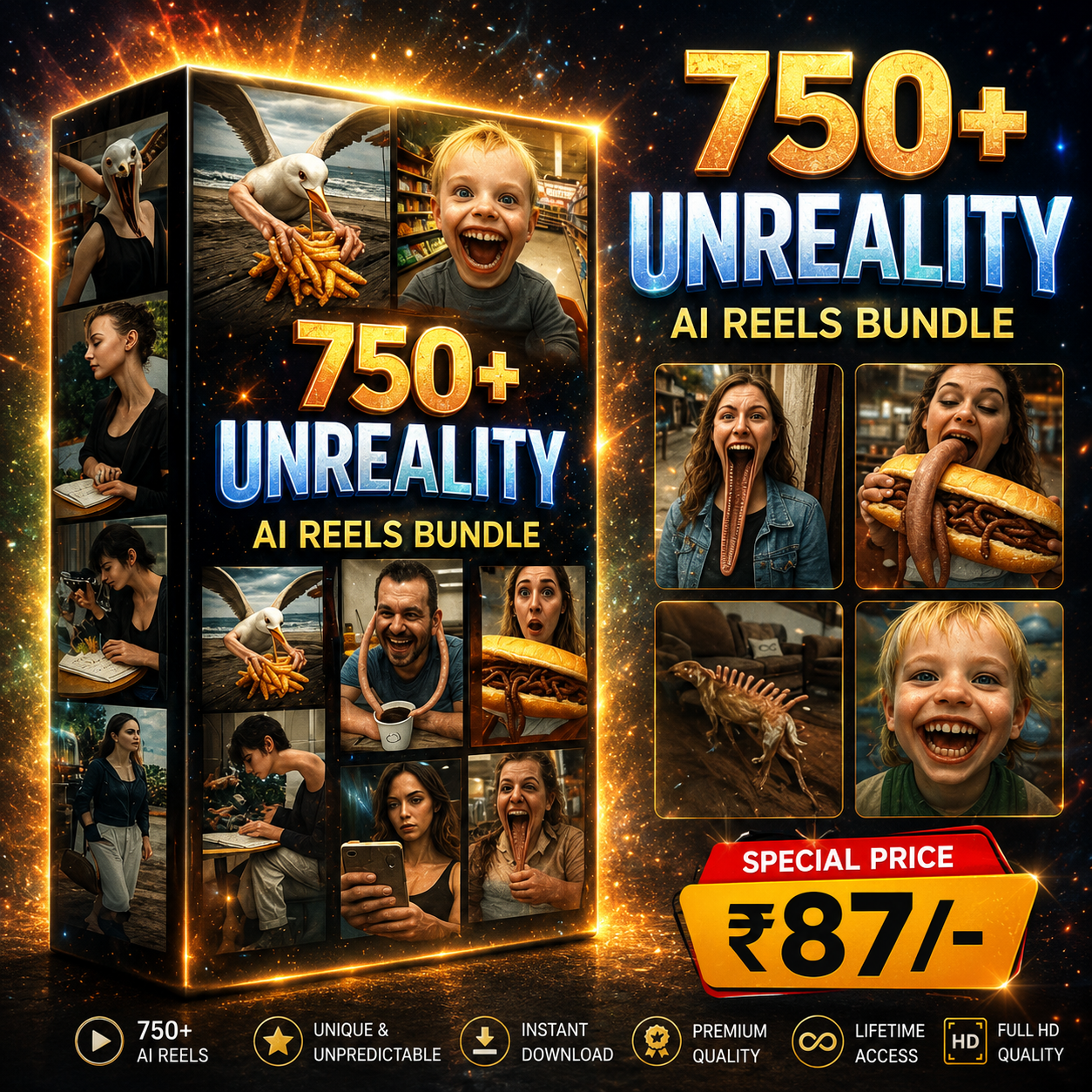 750+ AI Unreal Reels Bundle By Digi Improvement