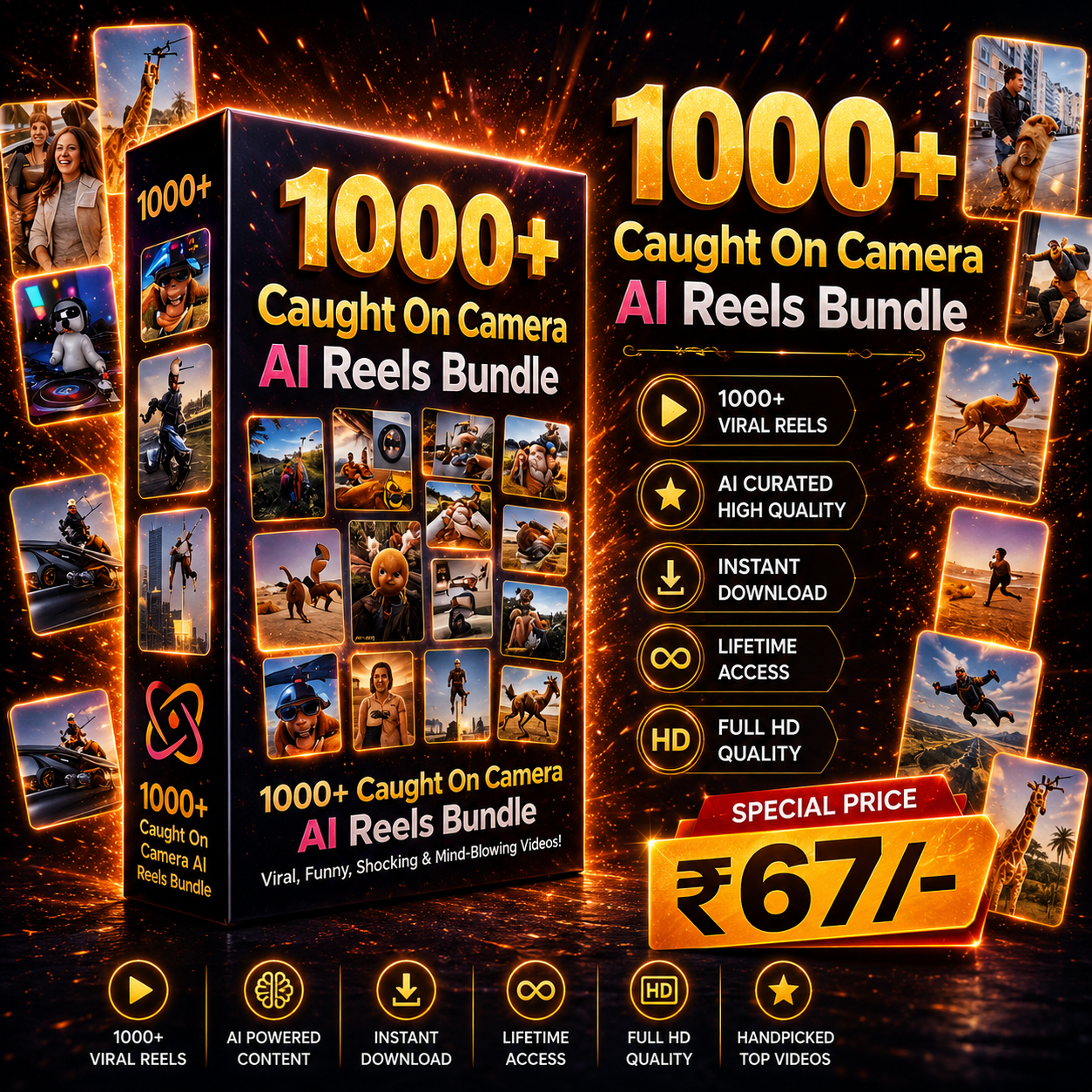 400+ AI Caught On Reels Bundle