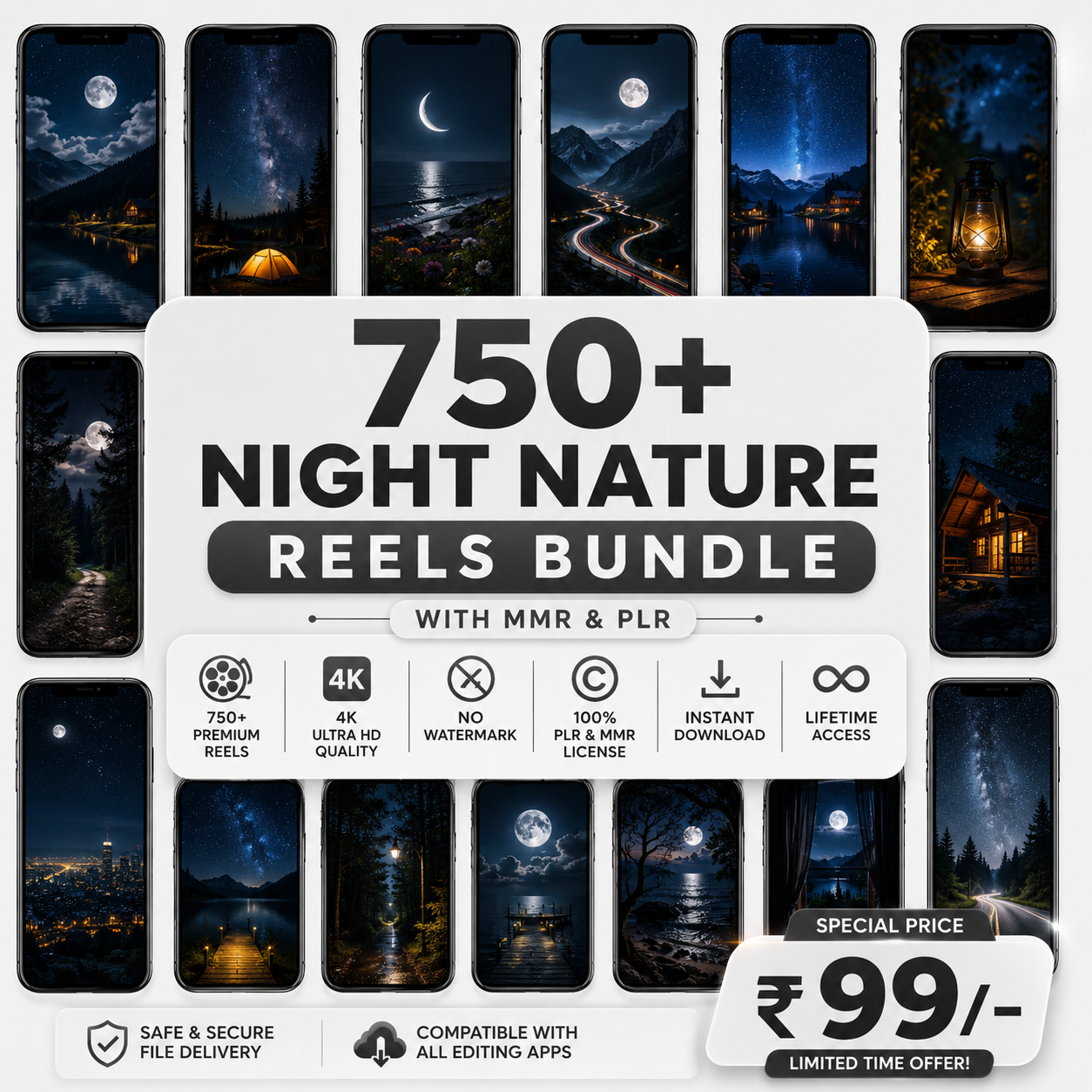 750+ Night Nature Reels Bundle
