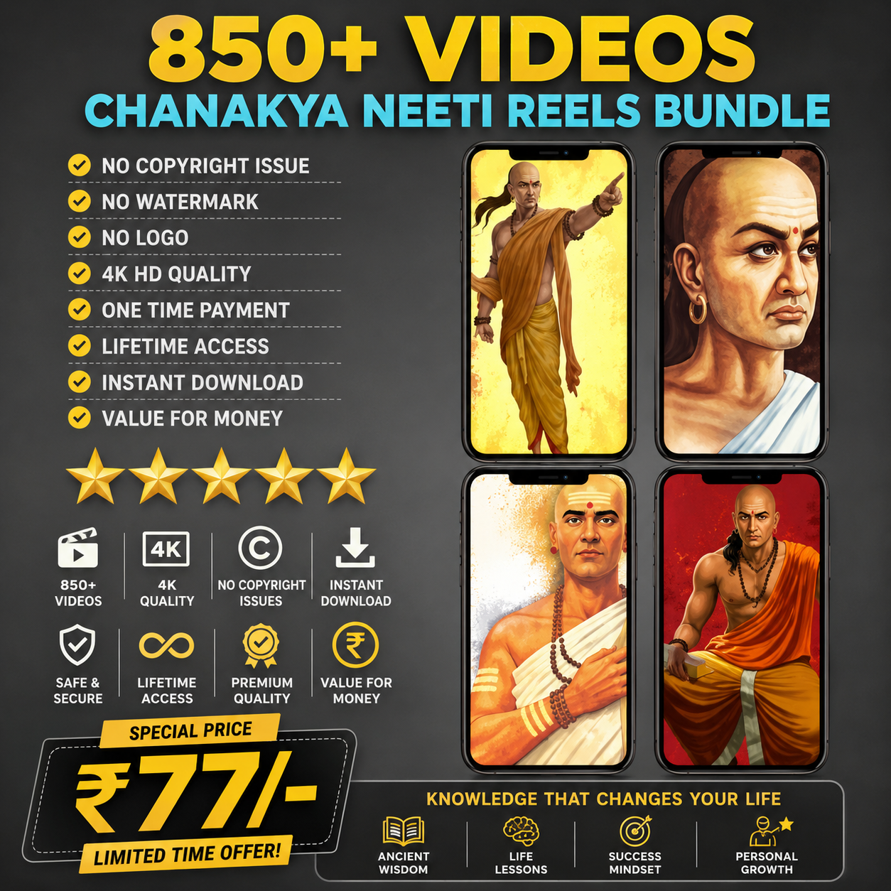 850+ Chankaya Neeti Reels Bundle