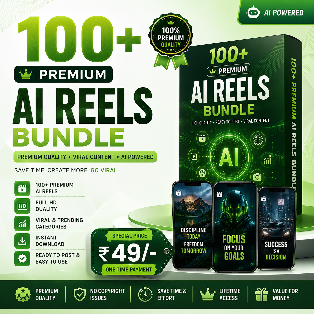 100+ Premium AI Structure Reels Bundle
