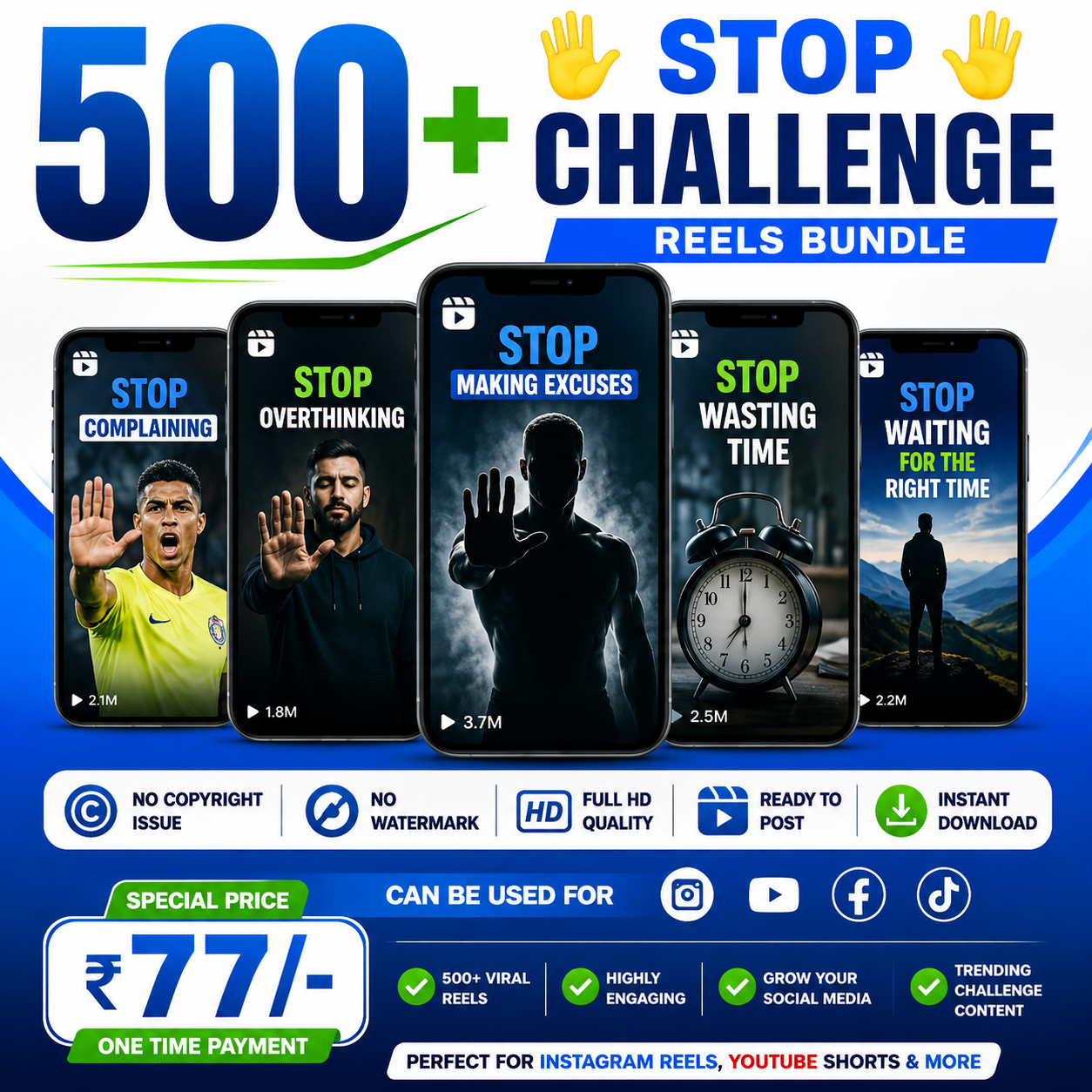 500+ Stop Challenge Reels Bundle