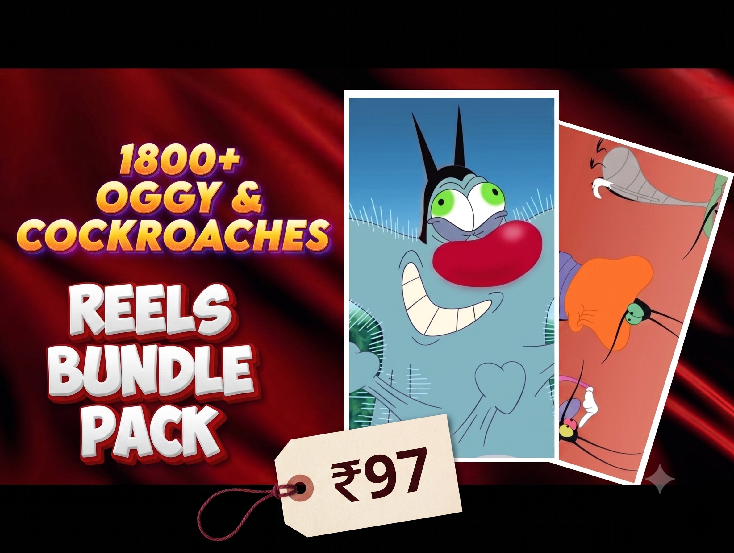 1800+ Oggy & Cockroaches Reels Bundle