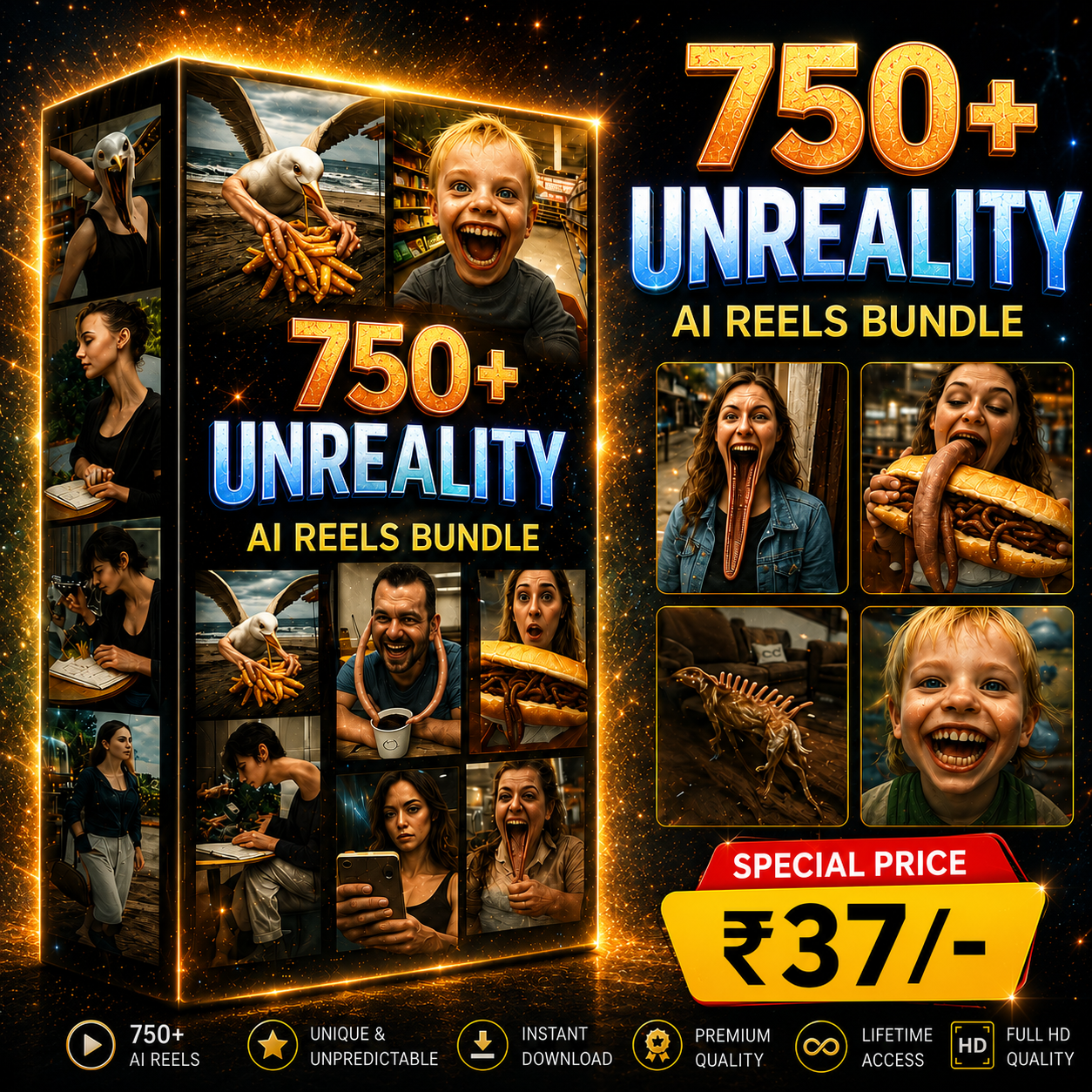 750+ AI Unreality Reels Bundle