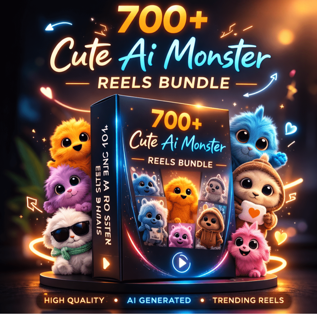 700+ Cute AI Monsters Reels Bundle