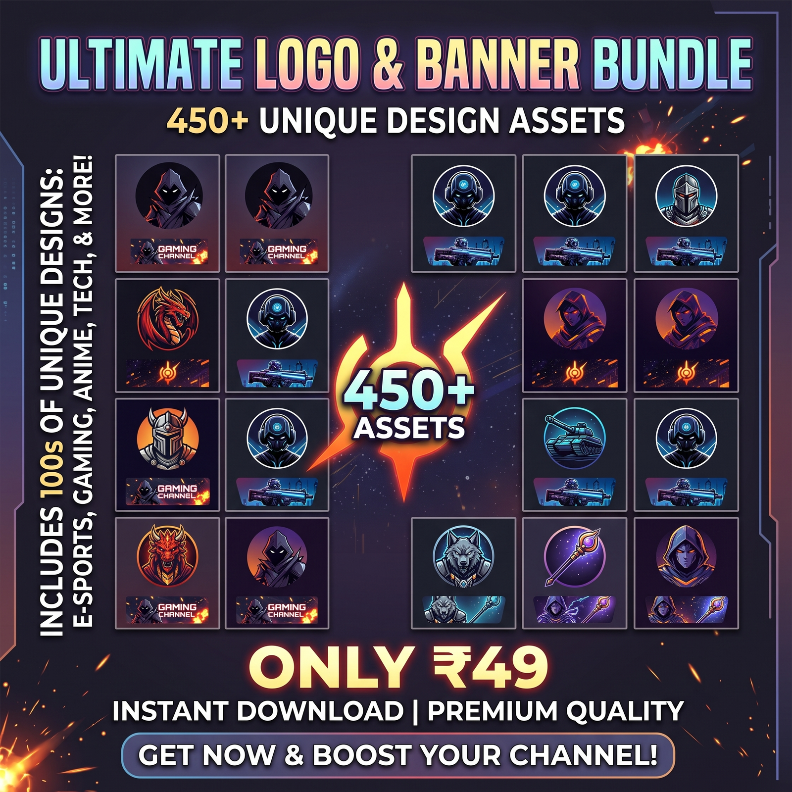 450+ Logo & Banners Bundle