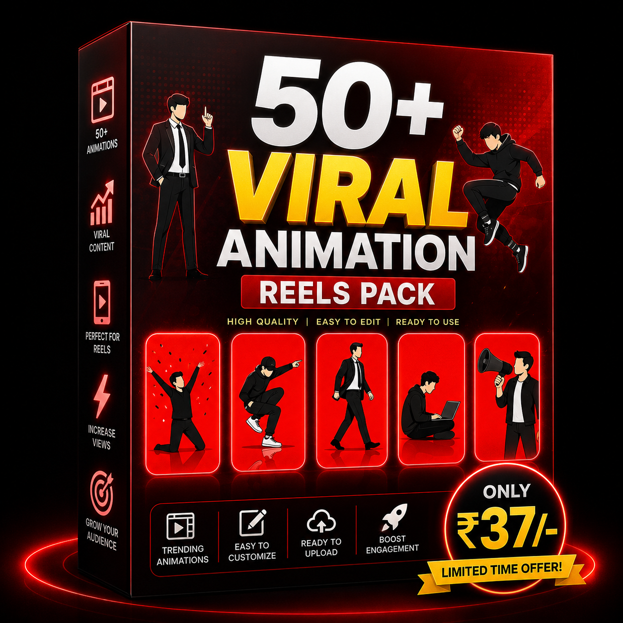 50+ Viral Animated Reels For Editing