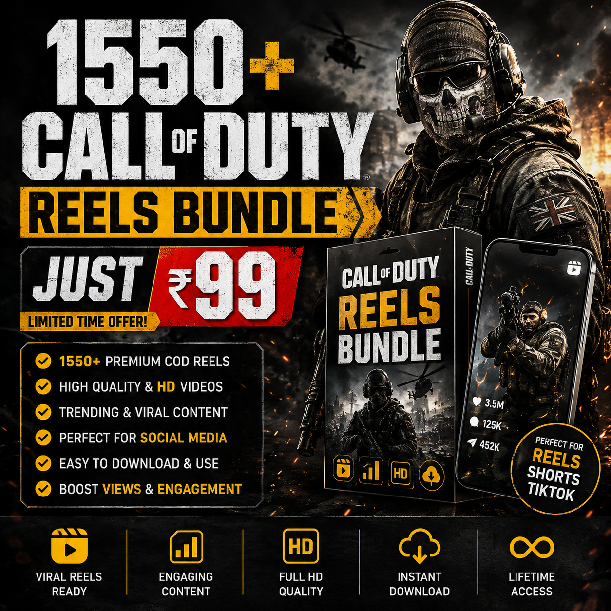 1550+ Call Of Duty Reels Bundle