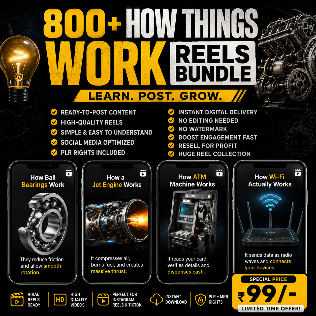 800+ How Things Work Reels Bundle