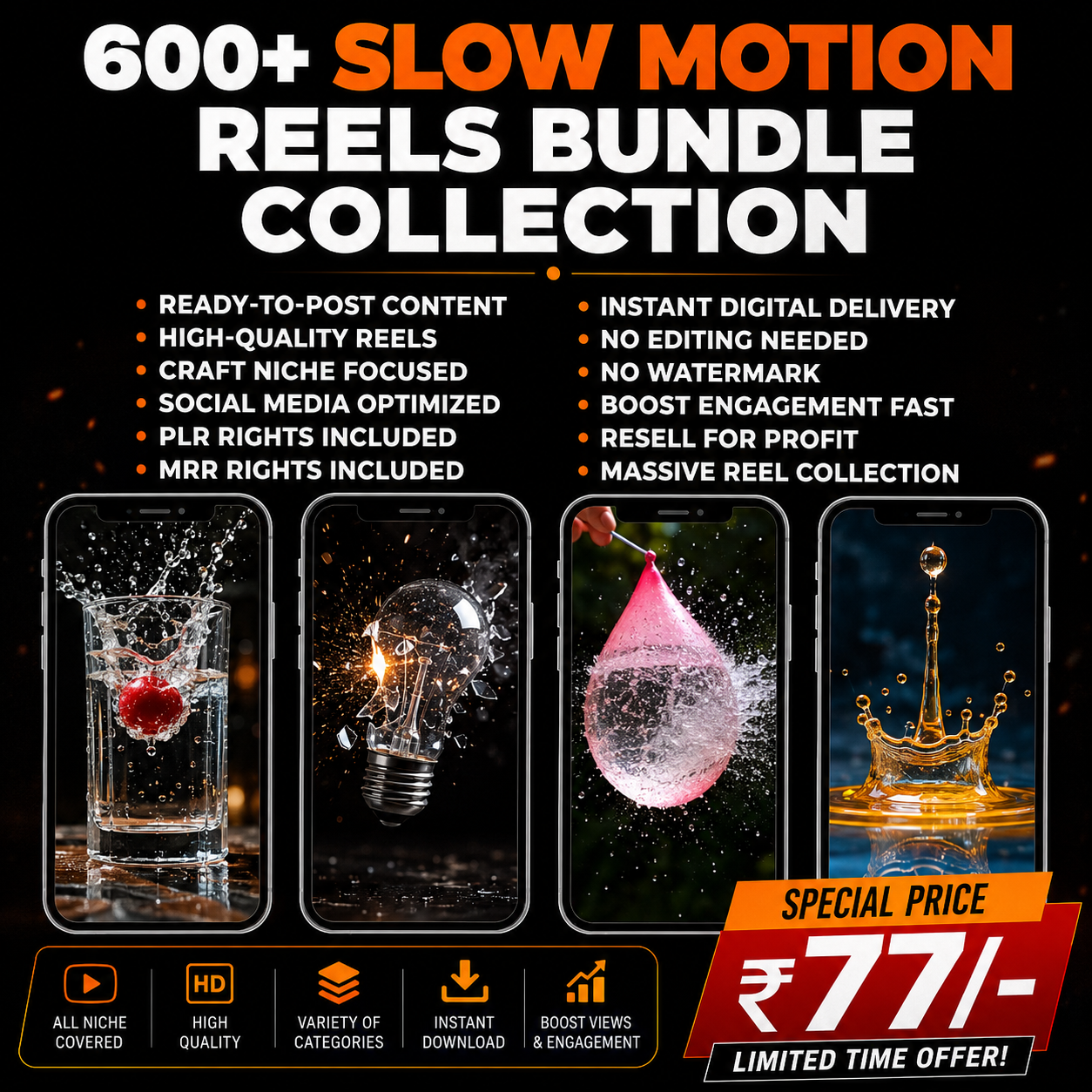 600+ Slow Motion Reels Bundle