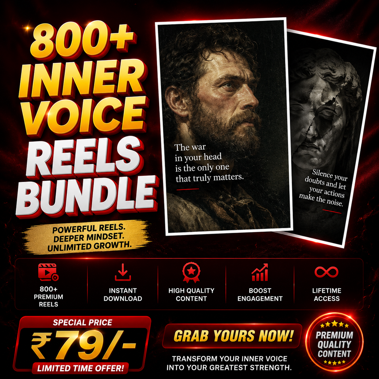 800+ Inner Voice Reels Bundle