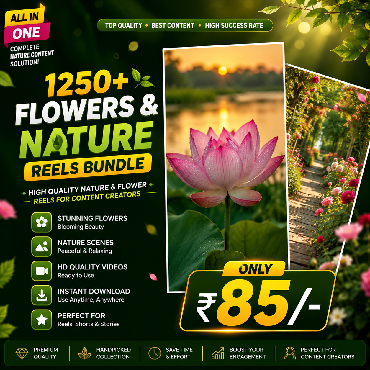 1250+ Flowers & Nature Reels Bundle