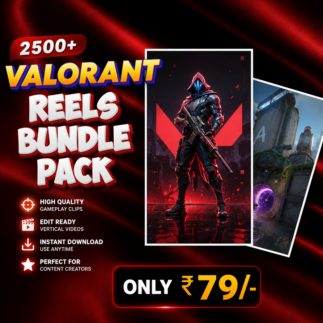 2500+ Valorant Game Reels Bundle