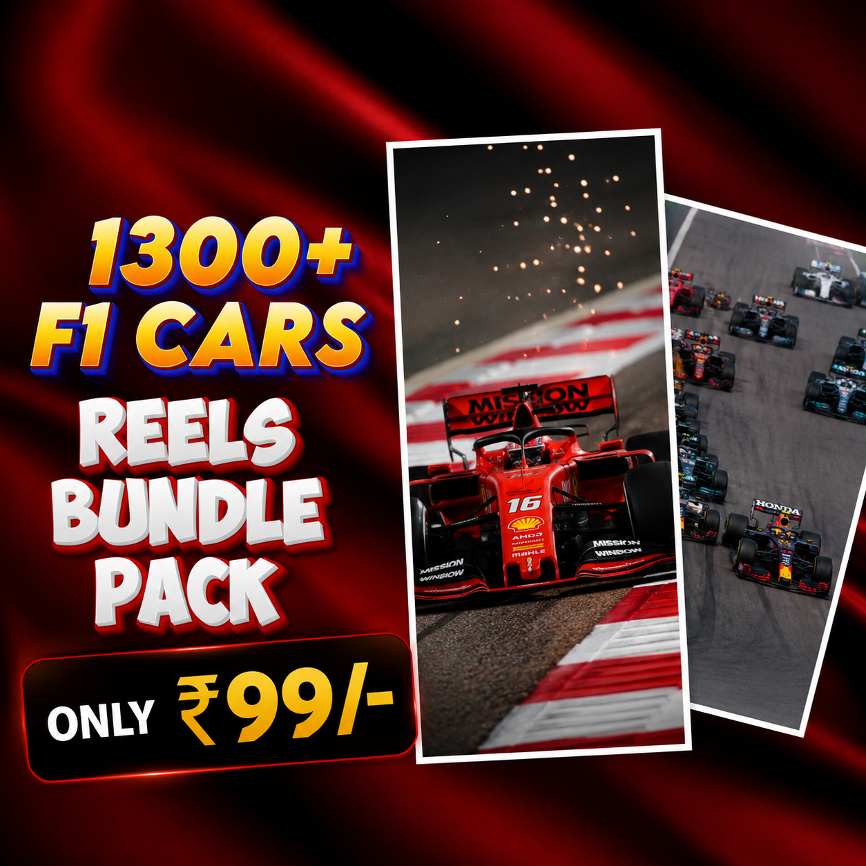 1300+ F1 Cars Reels Bundle