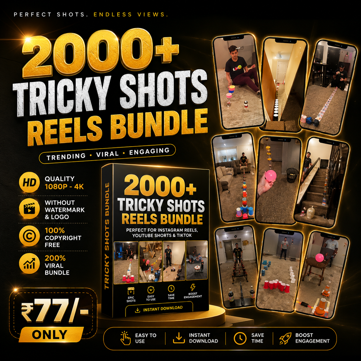 2000+ Tricky Shots Reels Bundle