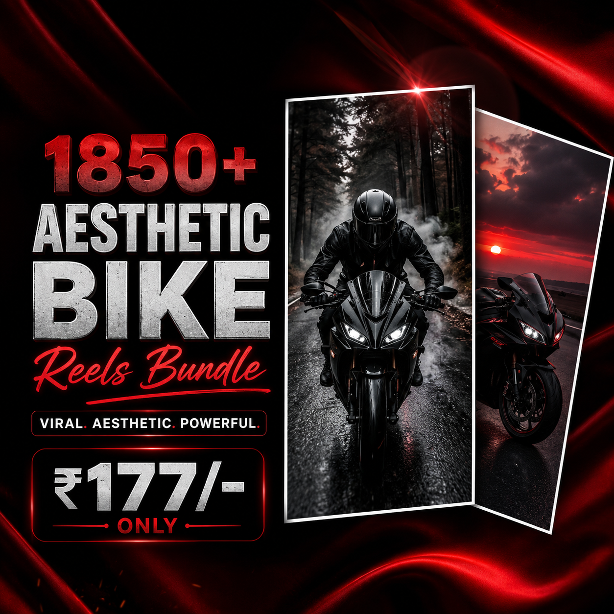 1850+ Aesthetic Bike Reels Bundle