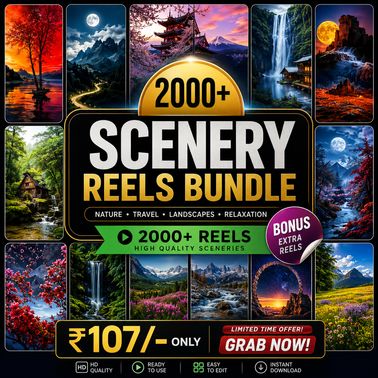 2000+ Scenery Reels Bundle