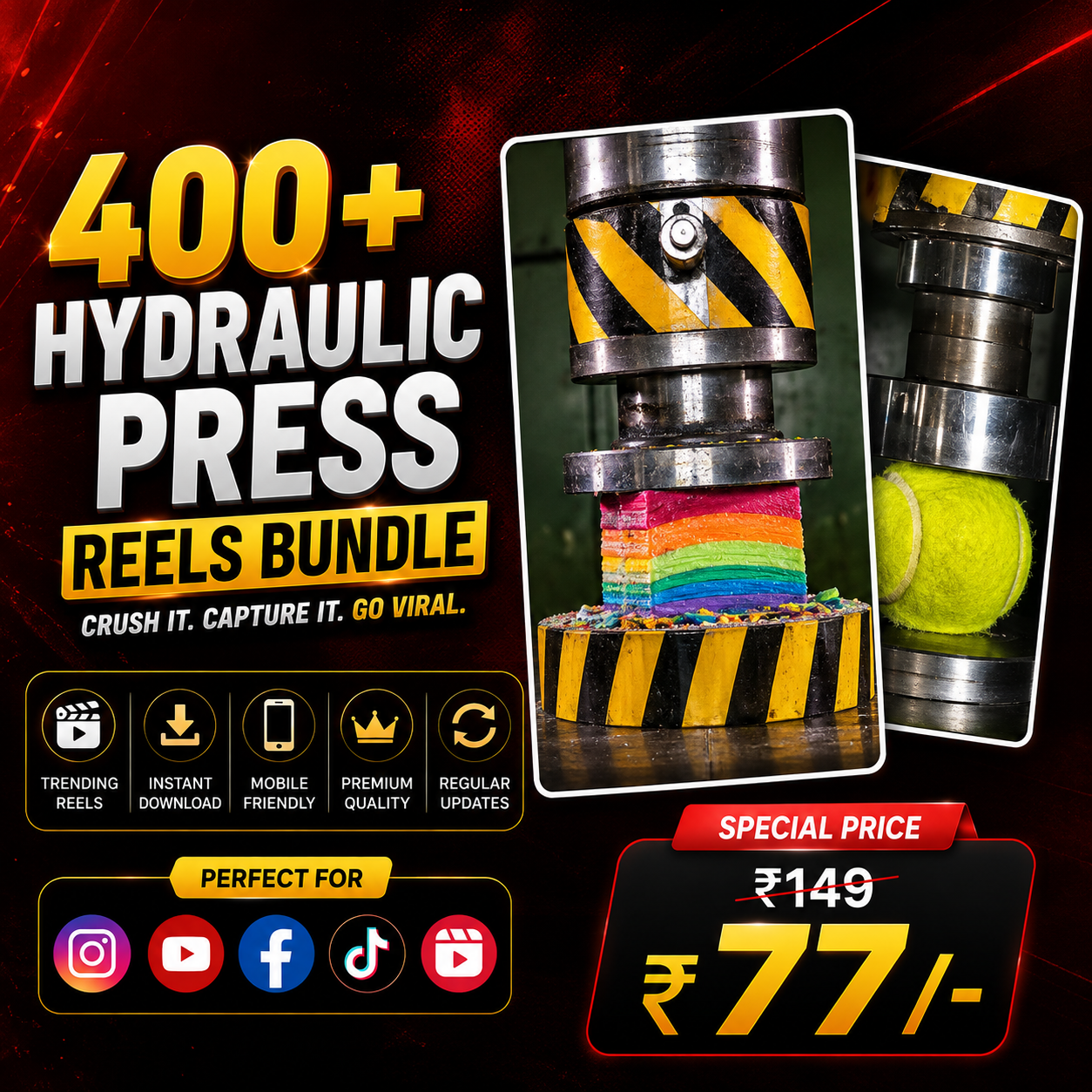 400+ Hydraulic Press Reels Bundle