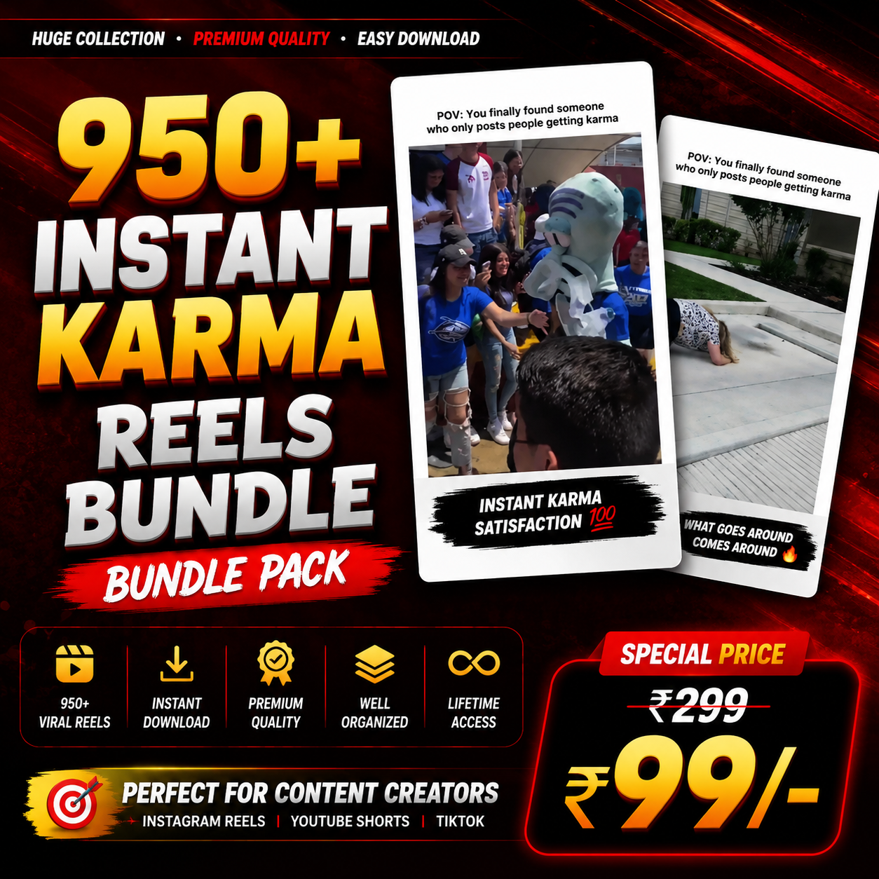 950+ Instant Karma Reels Bundle