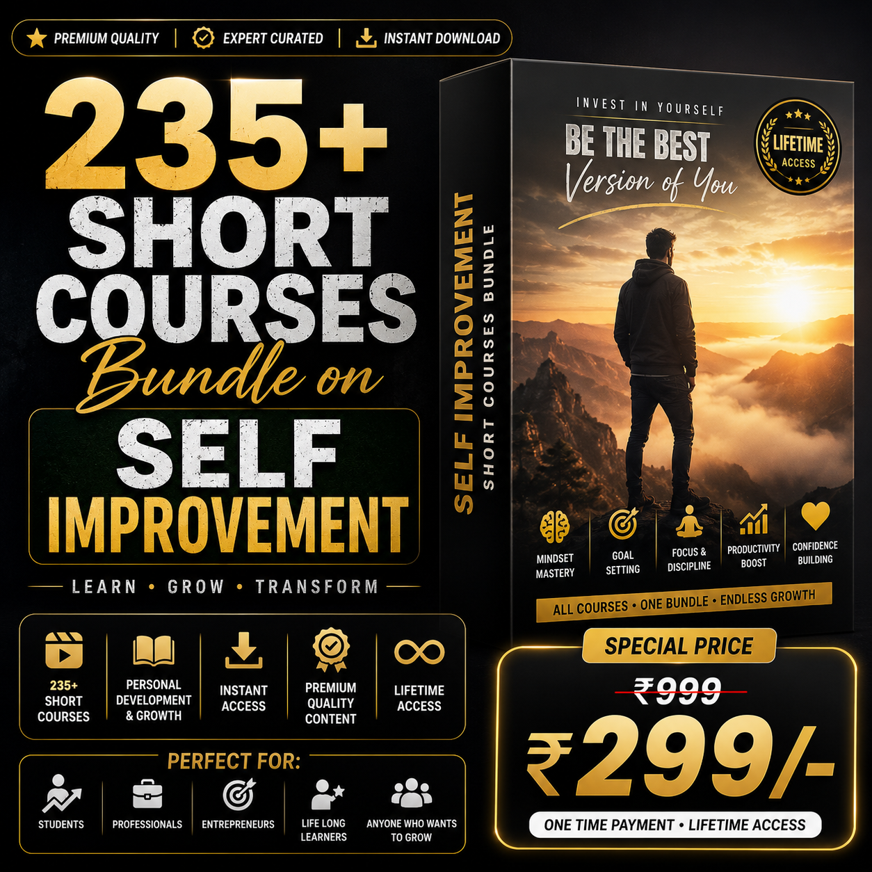 235+ Short Courses Bundle On Self Improvement