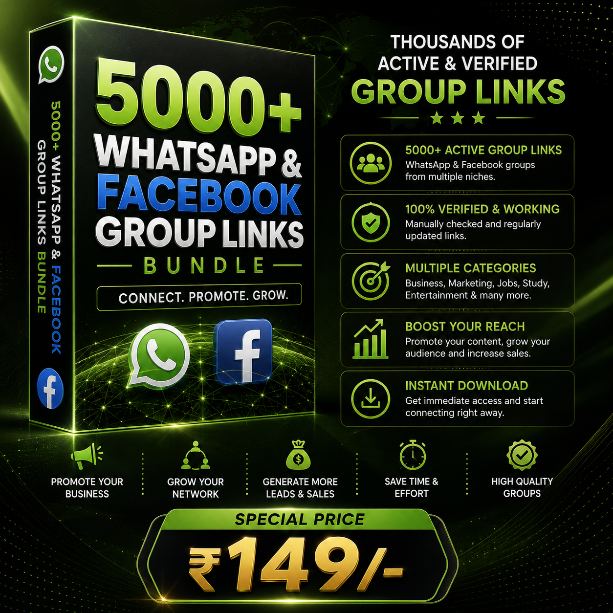 5000+ Whatsaap & Facebook Group Links Bundle