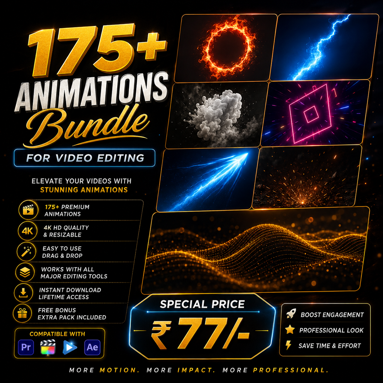 175+ Animations Bundle For Video Editing
