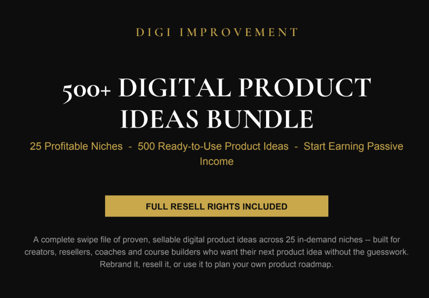 500+ Digital Products Ideas Bundle By Digi Improvement — photo 4