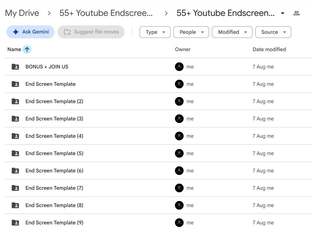 55+ Youtube Endscreens Bundle — photo 4