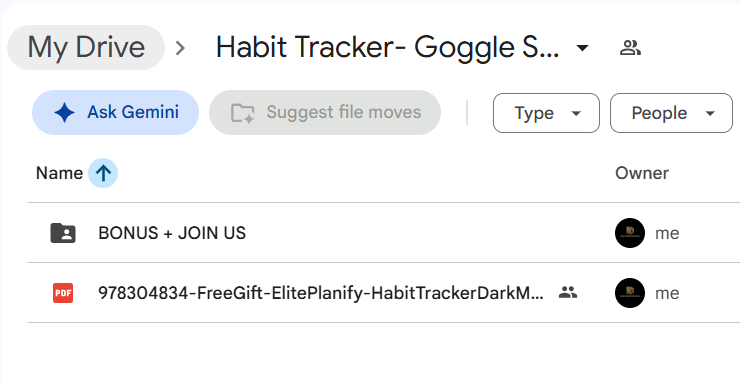 Habit Tracker -Goggle Sheet Template — photo 3