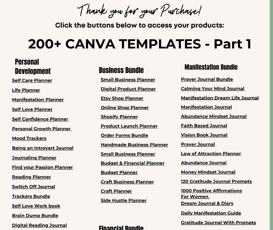 200+ Premium Canva Digital Planners Templates Bundle — photo 3