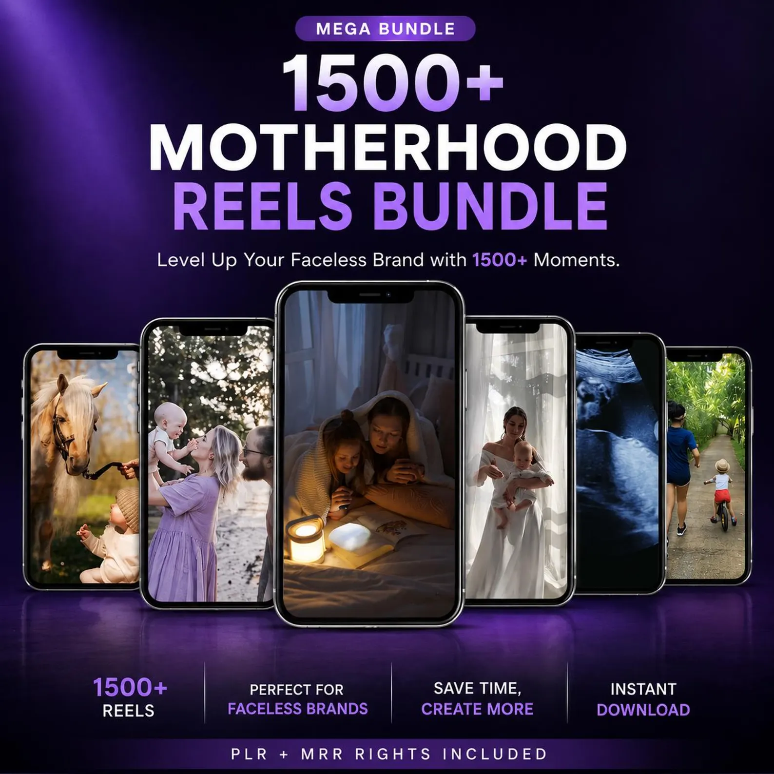1500+ Motherhood Reels Bundle (Fully-Editable)