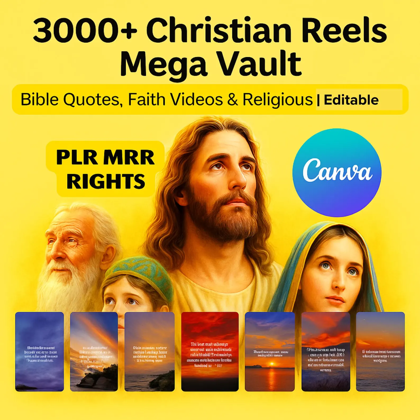 3000+ Christian Reels Bundle (Fully-Editable)
