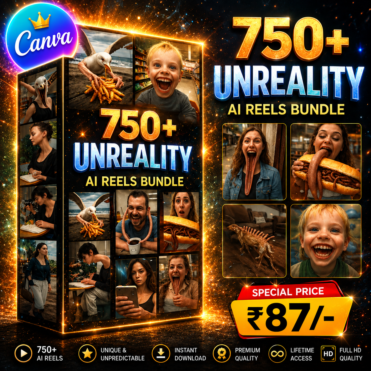 750+ AI Unreality Reels Bundle