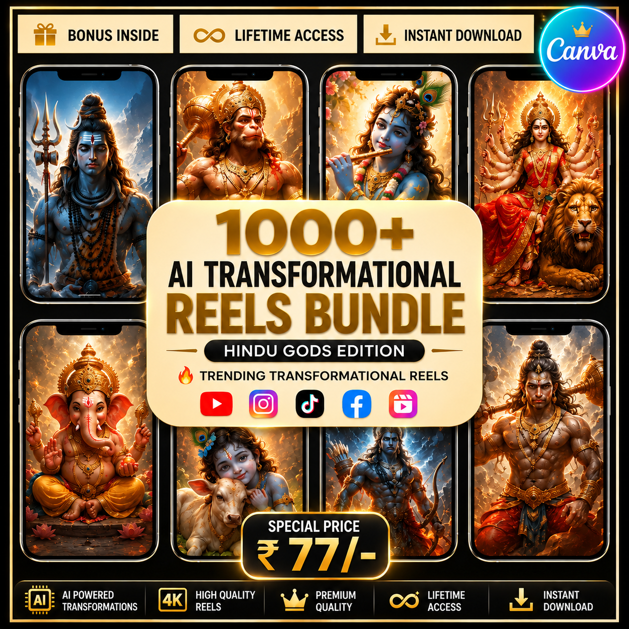 1000+ AI Transformation Reels Bundle