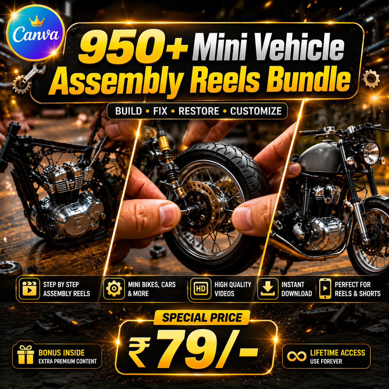 950+ AI Mini Vehicle Assembly Reels Bundle