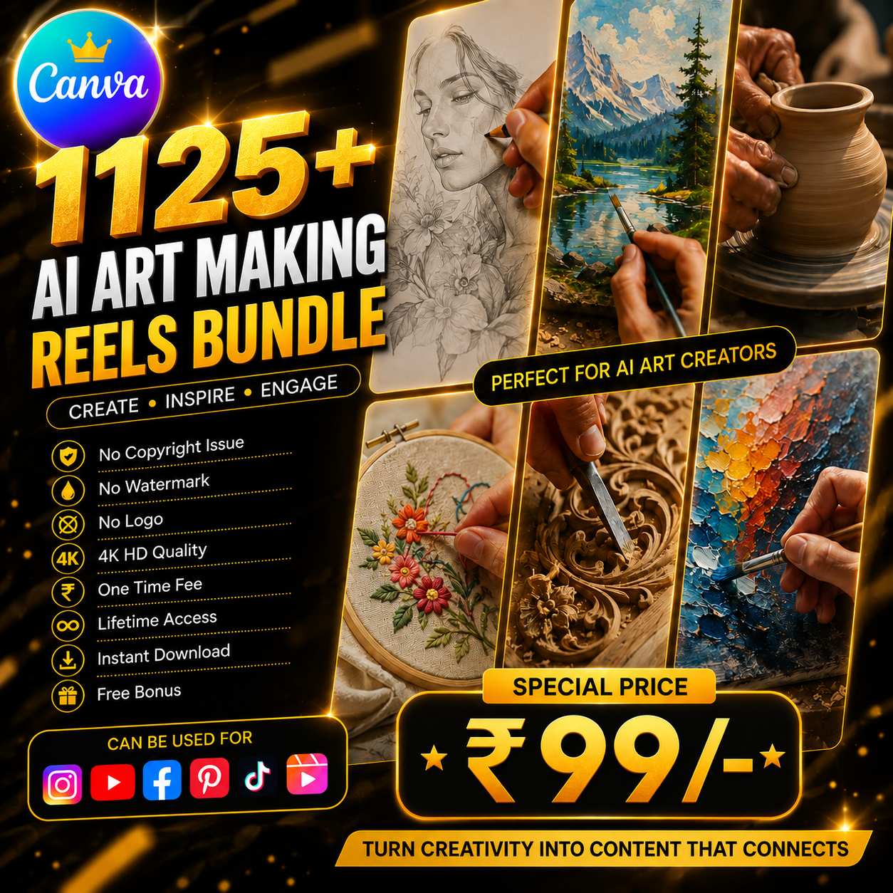 1100+ AI Art Making Reels Bundle