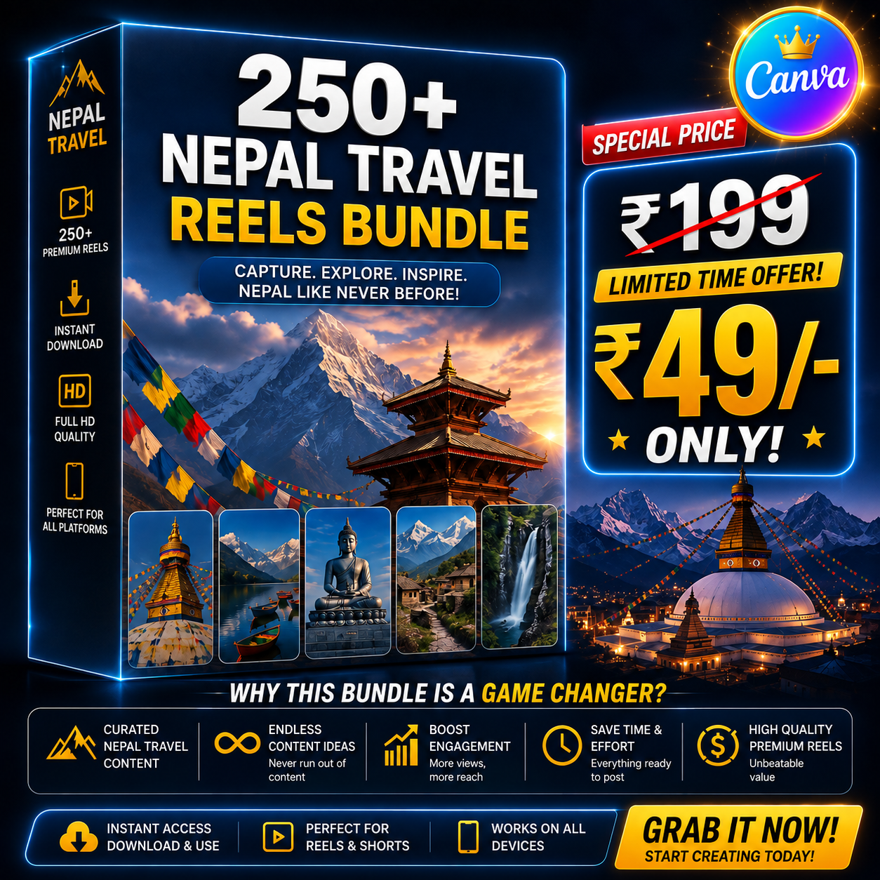 250+ Nepal Nature Reels Bundle