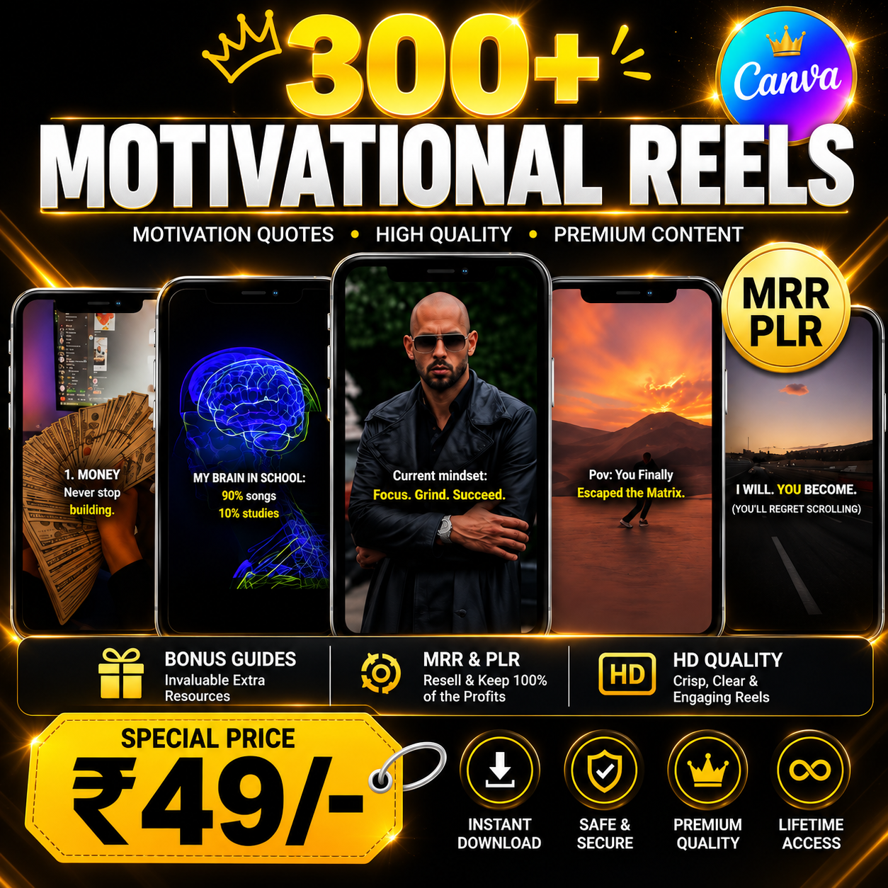 300+ Premium Motivational Reels Bundle